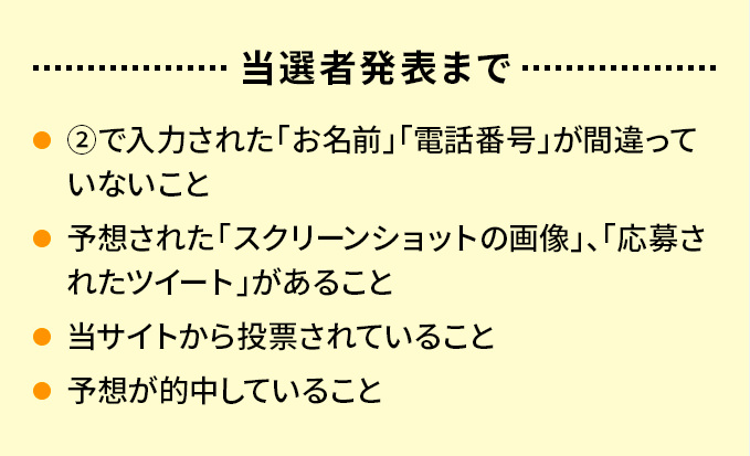 当選者発表まで